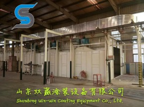 Water curtain spray paint room