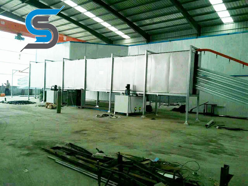 Stainless steel spray room